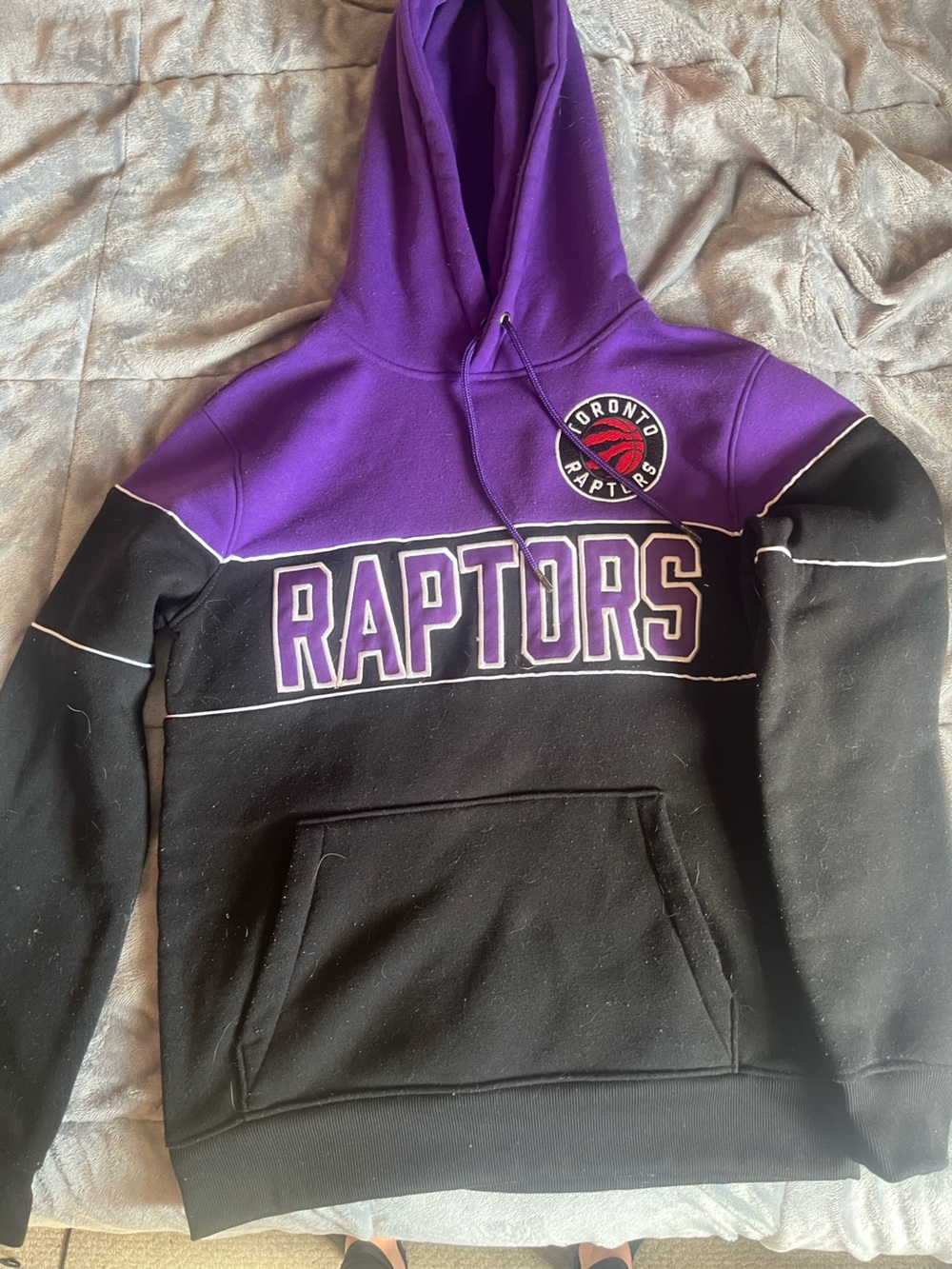 NBA Toronto Raptors Purple & Black Crewneck Hoodie